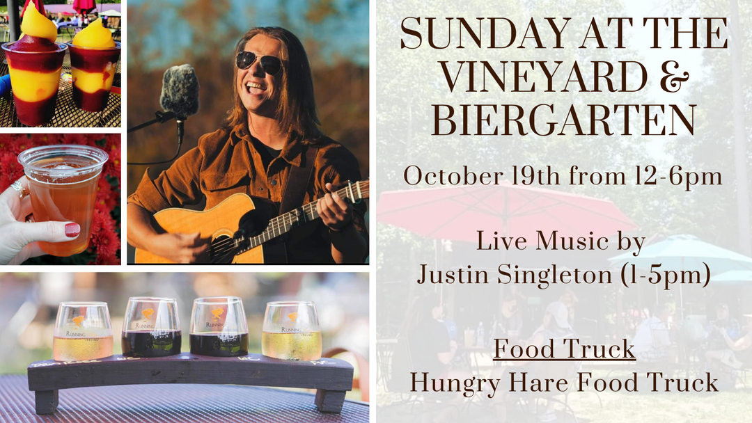 Sunday at the Vineyard and Biergarten on October 26th from 12-6pm!