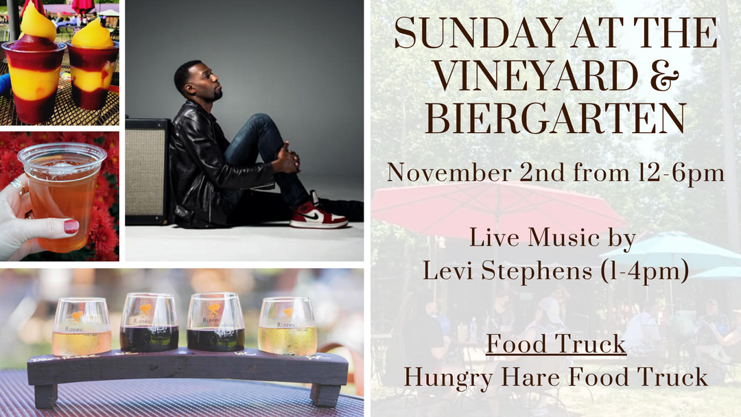 Sunday at the Vineyard and Biergarten on November 2nd from 12-6pm!