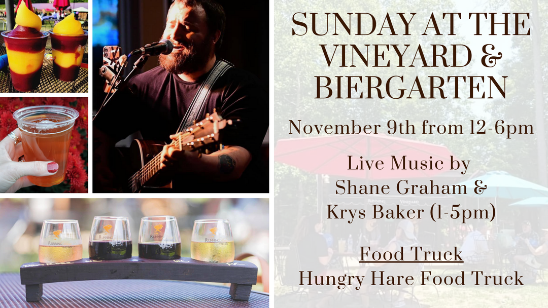Sunday at the Vineyard and Biergarten on November 9th from 12-6pm!