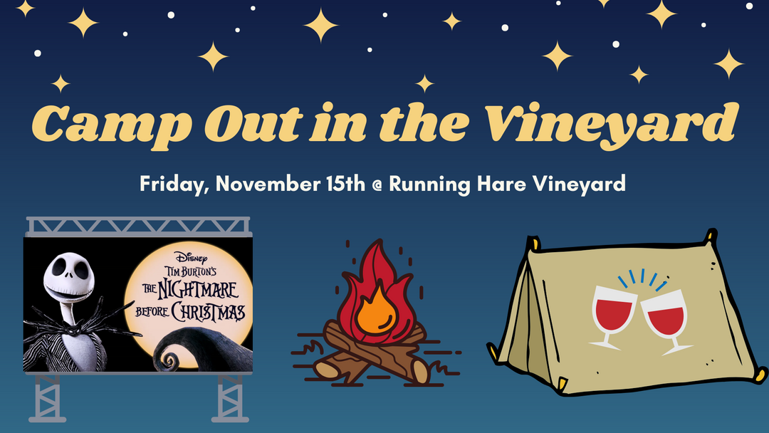 Camp Out in the Vineyard on Friday November 15th
