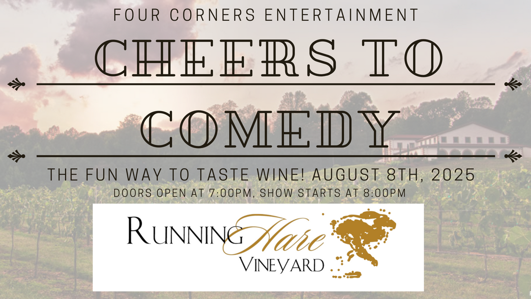 Cheers to Comedy on Friday, August 8th at 7pm!