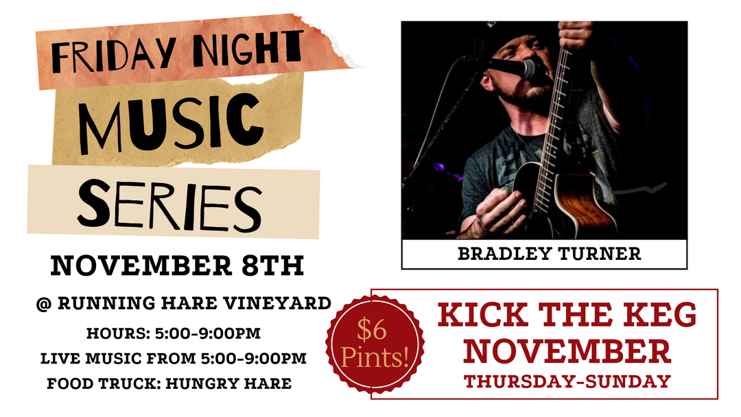 Friday Night Music Series Featuring Bradley Turner on November 8th