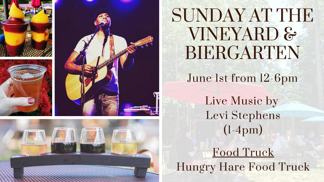 Sunday at the Vineyard and Biergarten on June 1st from 12-6pm!