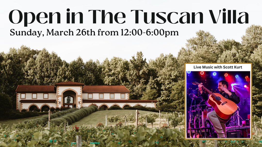 Open in the Tuscan on Sunday, March 26th from 12:00-6:00pm