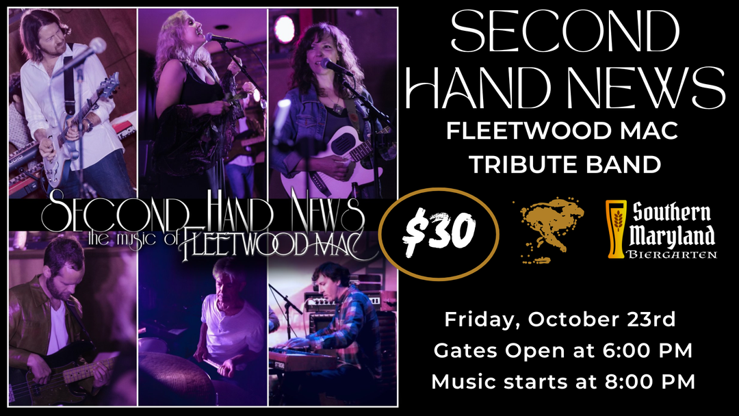 Fleetwood Mac Tribute with Second Hand News on Friday, October 23rd!