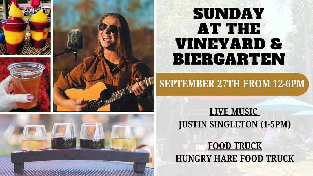 Sunday at the Vineyard and Biergarten on September 27th from 12-6pm!