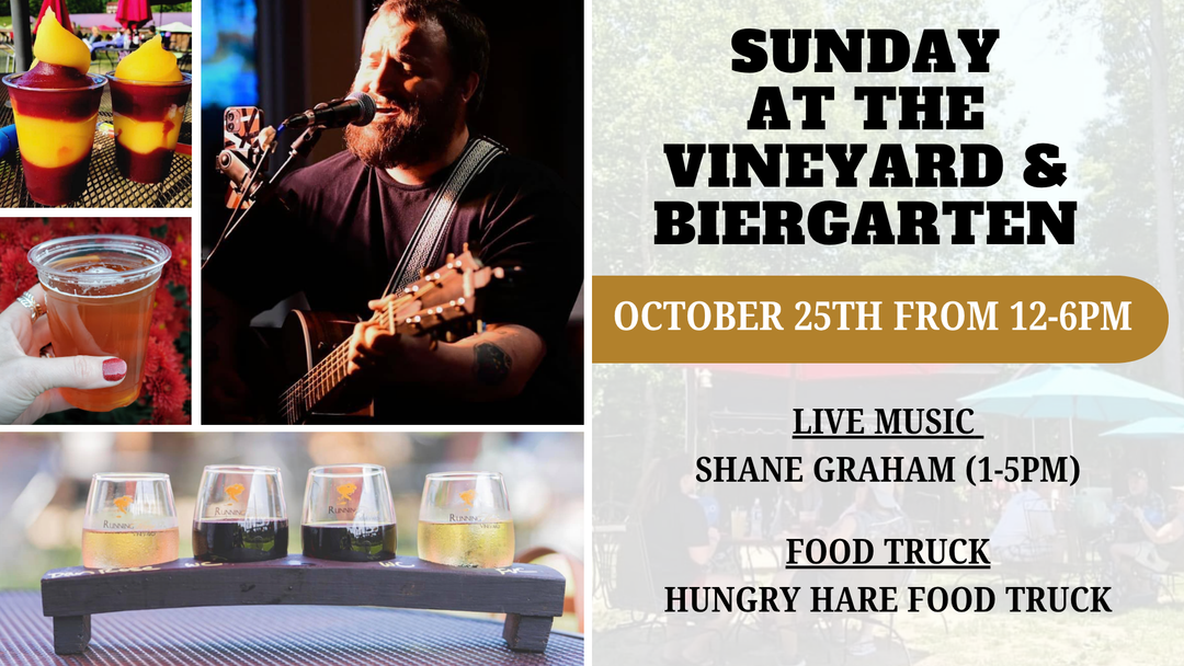 Sunday at the Vineyard and Biergarten on October 25th from 12-6pm!