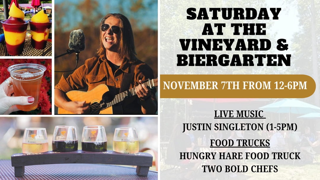 Saturday at the Vineyard and Biergarten on November 7th from 12-6pm!