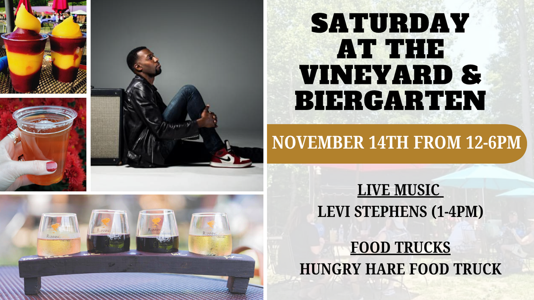 Saturday at the Vineyard and Biergarten on November 14th from 12-6pm!