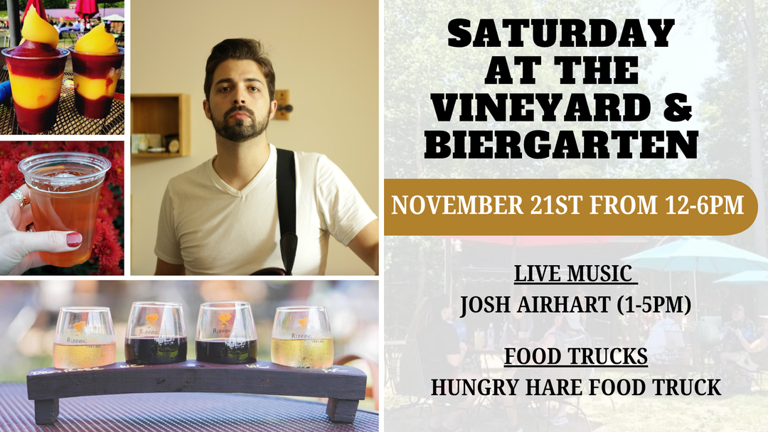Saturday at the Vineyard and Biergarten on November 21st from 12-6pm!