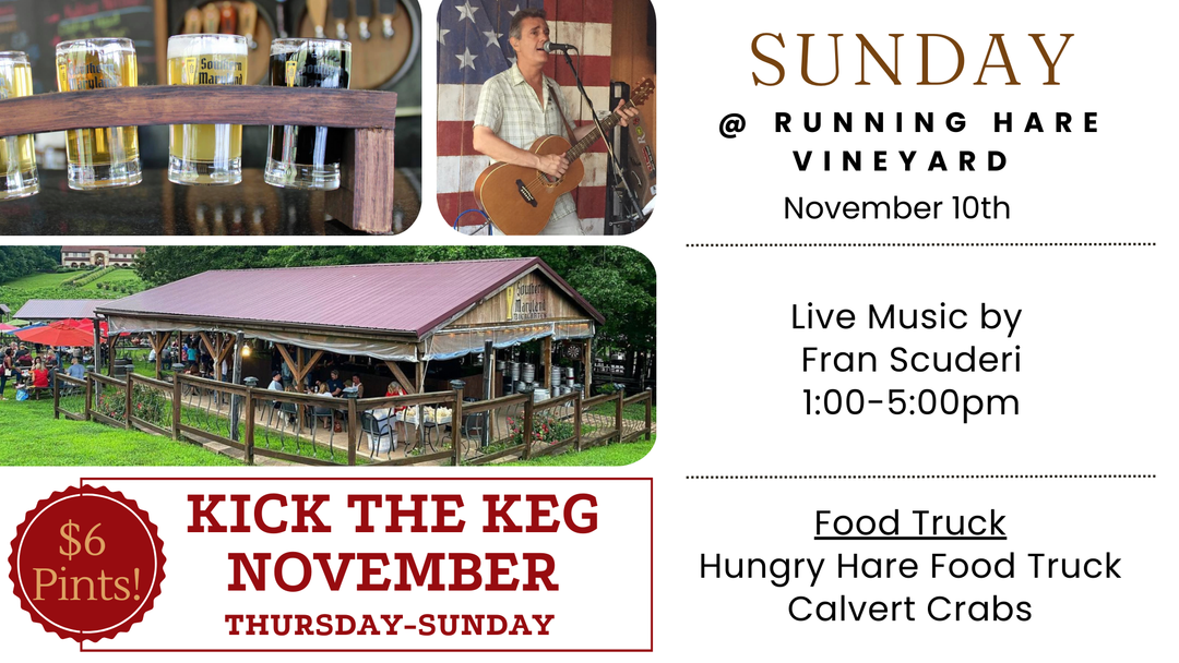 Sunday at Running Hare on November 10th from 12-6pm