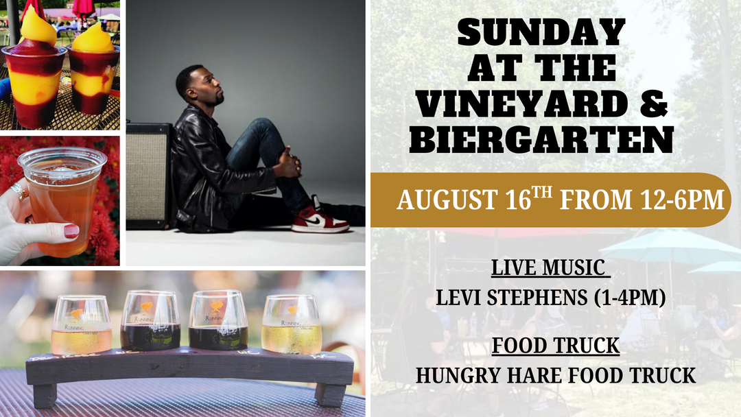 Sunday at the Vineyard and Biergarten on August 16th from 12-6pm!